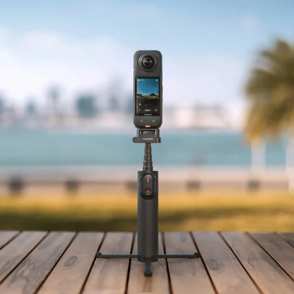 Insta360 X4/X5 Foldable 2-in-1 Selfie Stick Remote Kit 折疊式三腳架自拍棒遙控器套餐(1/4 "螺口)