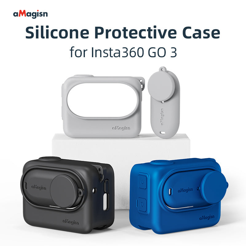 aMagisn Case for Insta360 GO 3 / GO 3S [Grey] 矽膠保護套